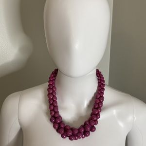 Purple Marbled Bauble Necklace and Earrings Set